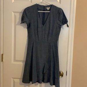 J.Crew Chambray Faux Wrap Dress Size 0